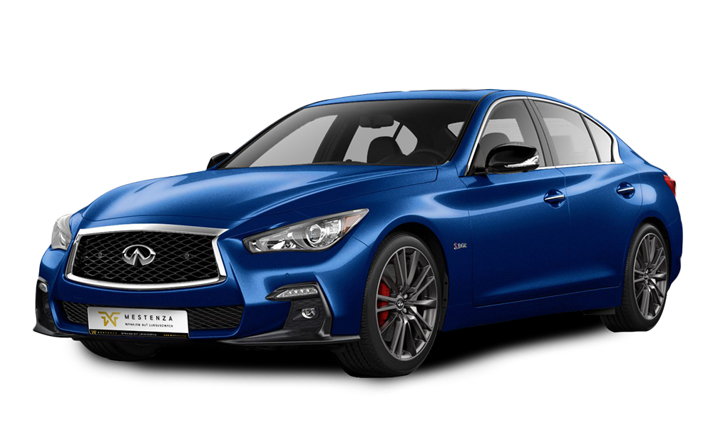 Infiniti Q50 Sport przód - Wypożyczalnia samochodów luksusowych Mestenza Trójmiasto Rafał Grzebin